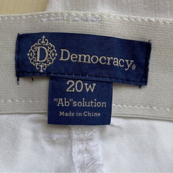 Democracy Ab Solution Jeans Womens 20W White Bootcut Mid Rise Slimming Tummy - Picture 9 of 15